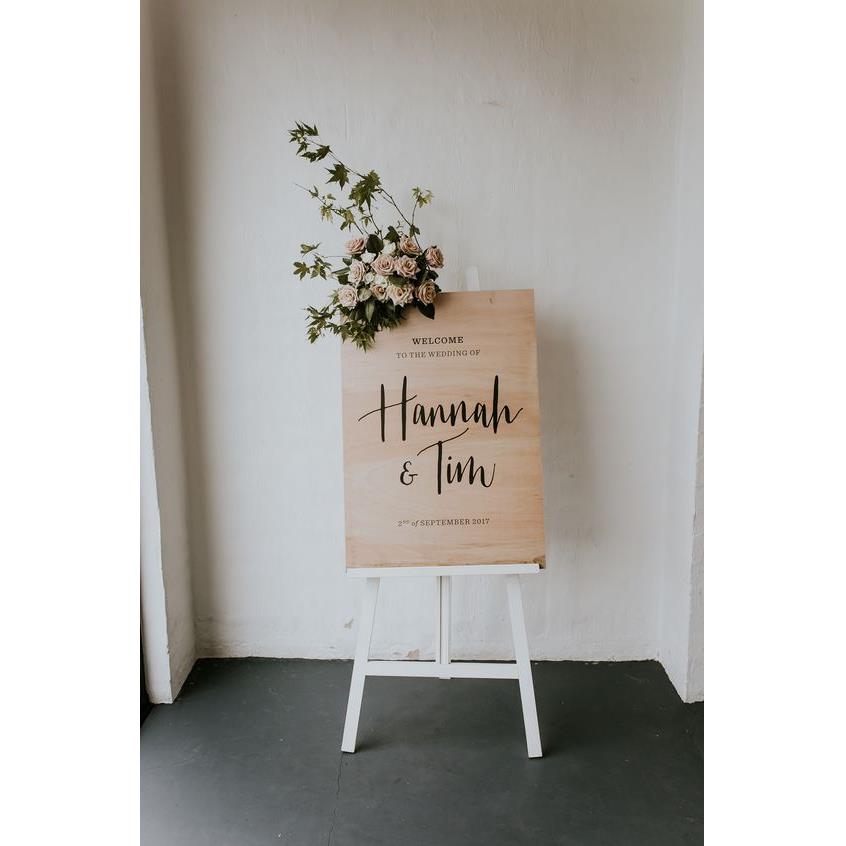 木质婚礼迎宾牌订婚欢迎牌指引牌开业水牌户外婚礼接待指示牌