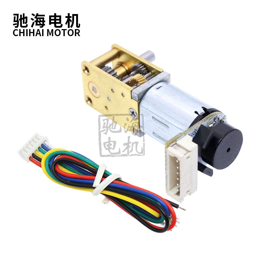 GW12T-N20编码码盘涡轮蜗杆智能独轮车编码减速电机平衡小车马达