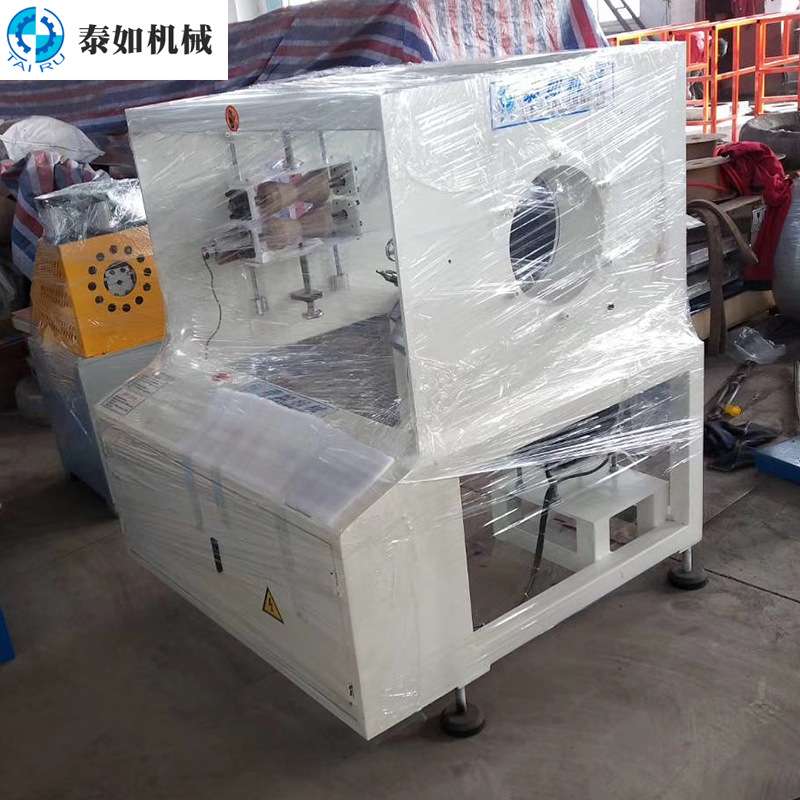 厂家现货MPP塑料管材全自动缠膜机 PVC排水一出二管材缠绕机