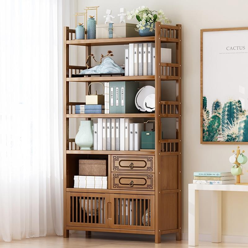 my【5折】书架置物架落地家用多层收纳客厅书柜小型简易展示架