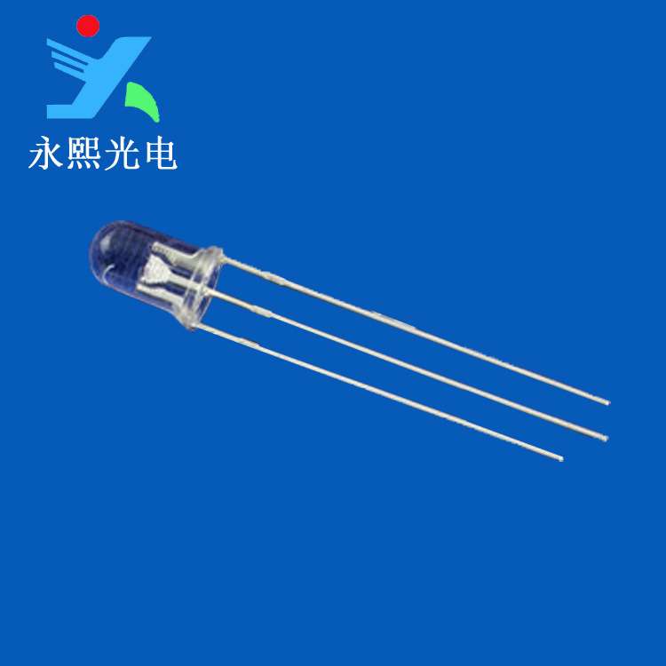 5MM蓝翠绿双色led灯珠发光二极管 f5透明兰绿共阳灯珠