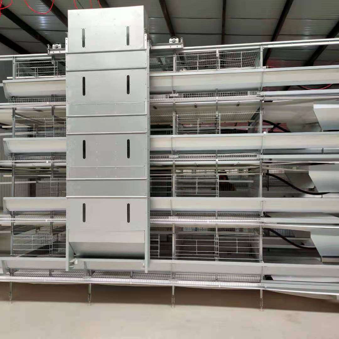 层叠式蛋鸡笼全自动养殖笼具 三层四层热镀锌鸡笼子养鸡设备