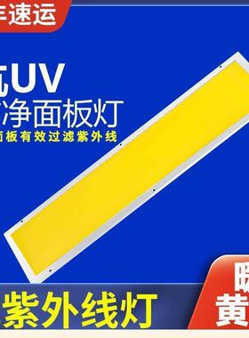 抗UV300x1200洁净灯暖黄光超薄LED净化平板灯彩钢板无尘车间明装
