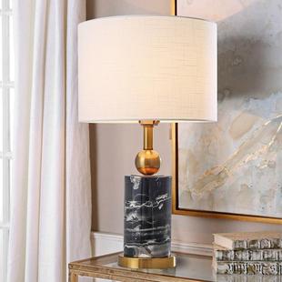 后现代奢华美式黑云石台灯时尚简约设计师样板房台灯高档奢华台灯