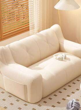 小户型单人双人卧室小沙发懒人沙发可躺可睡简约多功能沙发窝窝椅