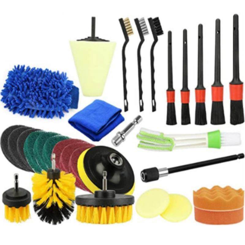 跨境热卖洗车清洁刷30件套电钻刷出风口刷头洗车手套百洁垫洗车刷,农机/农具/农膜,播种栽苗器/地膜机,淘宝优惠券,粉丝福利购,淘宝优惠卷