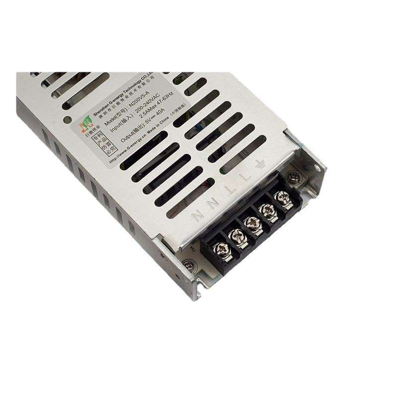 巨能伟业N200V5-A超薄电源200Wled显示屏专用电源巨能5V开关电源