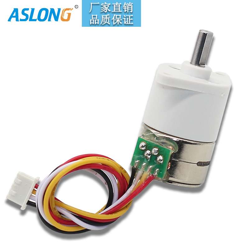 ASLONG JGM12-15BY微型直流步进电机 15BY两相四线全金属齿轮电机