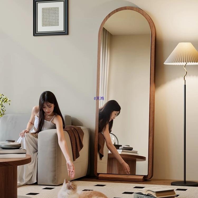 德系严选中古风全身镜落地镜家用轻奢感镜子挂墙穿衣镜试衣镜