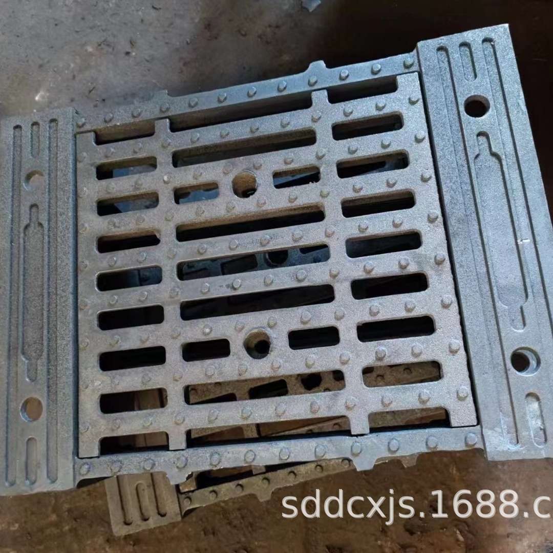 铸铁排水沟盖板 重型球墨铸铁篦子 450*750防盗带框E600铸铁篦子
