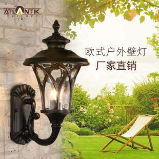 欧式壁灯室外户外阳台过道楼梯门口墙压铸铝壁灯创意简约节能灯泡