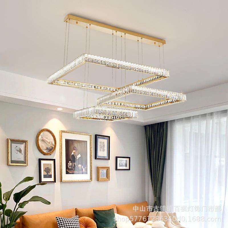 新款欧式水晶吊灯客厅灯轻奢华大气简约现代美式餐厅卧室简欧灯具