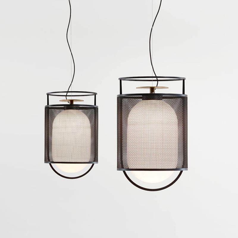 简约现代网格中式餐厅小吊灯艺术床头卧室设计师样板房吊灯