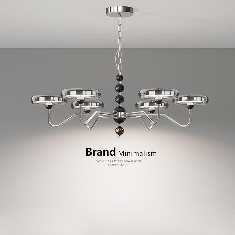 意式轻奢现代客厅吊灯设计师2025新款高级感星轨吊灯大厅玻璃主灯