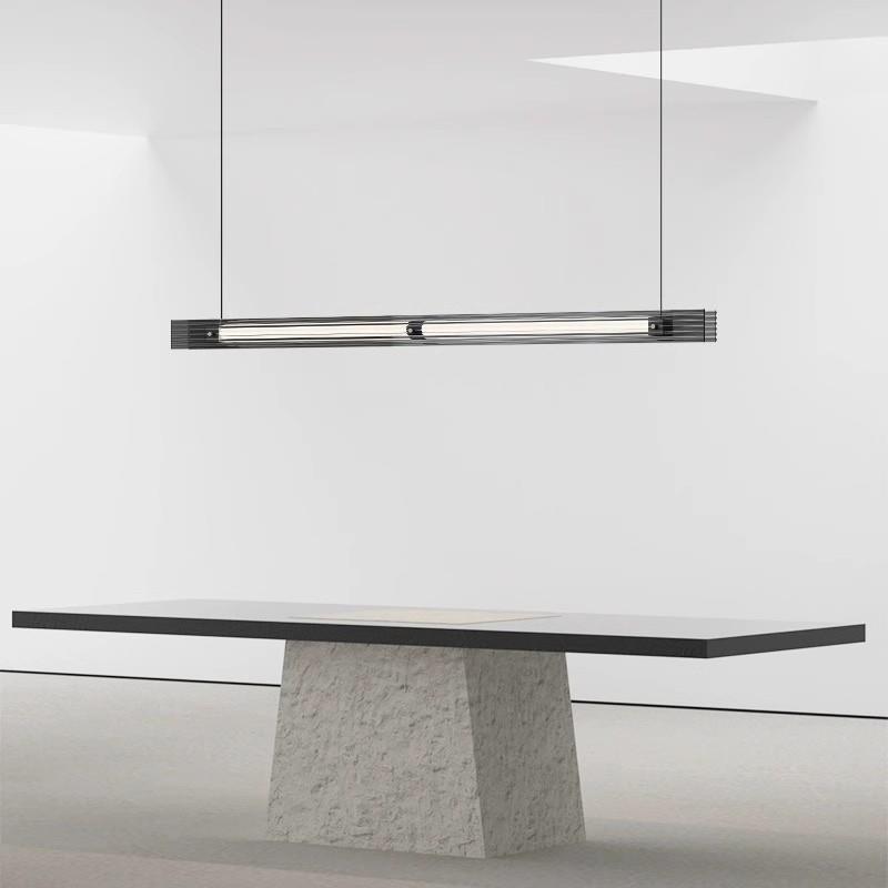 意式极简现代简约餐厅吊灯吧台北欧轻奢玻璃大气轻奢风长条灯具