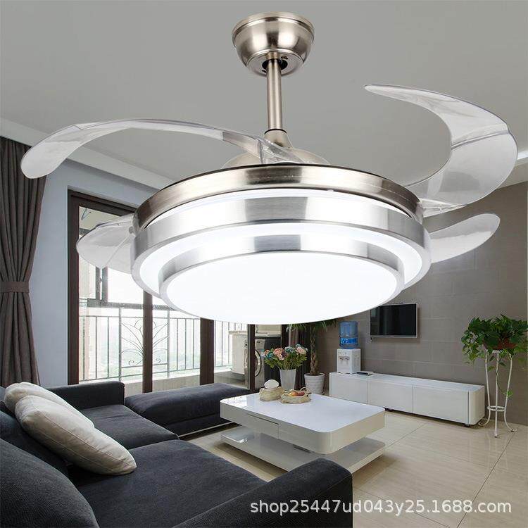 led隐形风扇灯超亮吊扇灯带风扇吊灯简约客厅卧室餐厅灯厂家