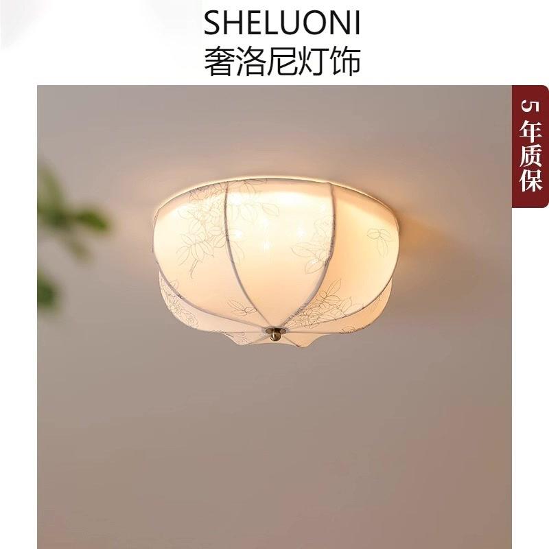 法式复古卧室吸顶灯美式走廊过道灯衣帽间书房入户玄关阳台布艺灯