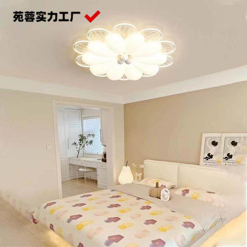 奶油风卧室灯创意花朵吸顶灯全光谱护眼温馨云朵儿童房灯具少女心,电子元器件市场,集成电路（IC）,淘宝优惠券,粉丝福利购,淘宝优惠卷