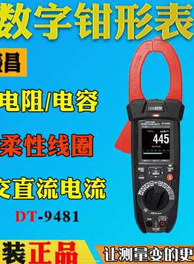 华盛昌CEM钳形万用表多功能数字高精度柔性线圈大电流表DT-9481