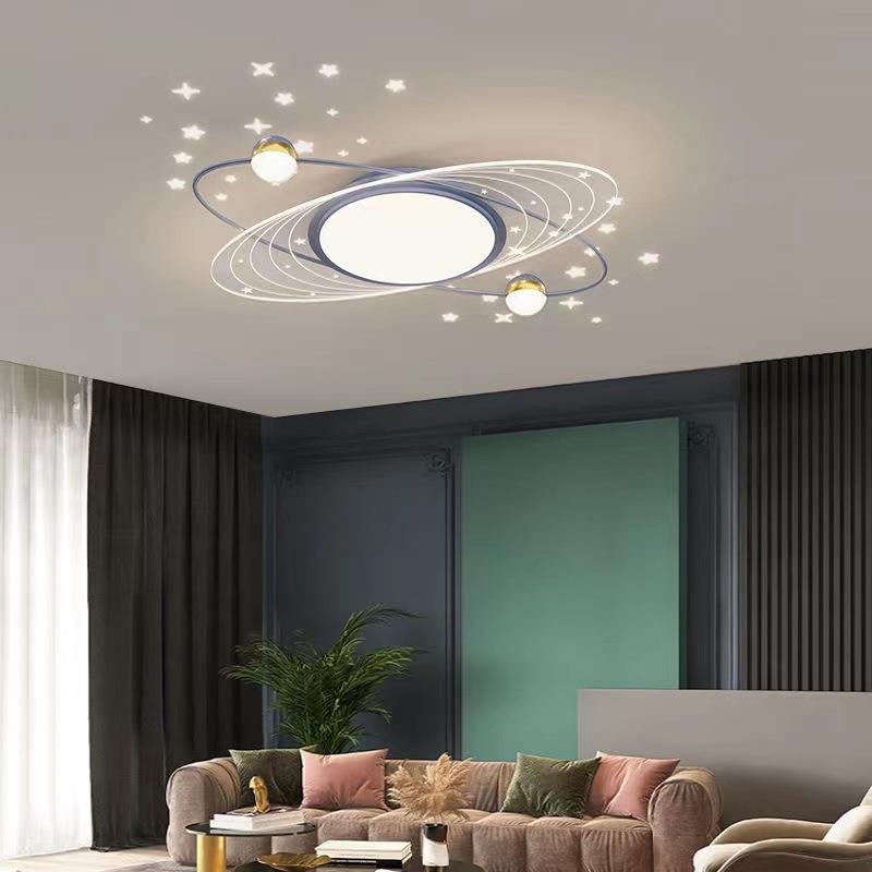 led吸顶灯卧室灯简约现代轻奢星空顶儿童房温馨浪漫主卧北欧灯具