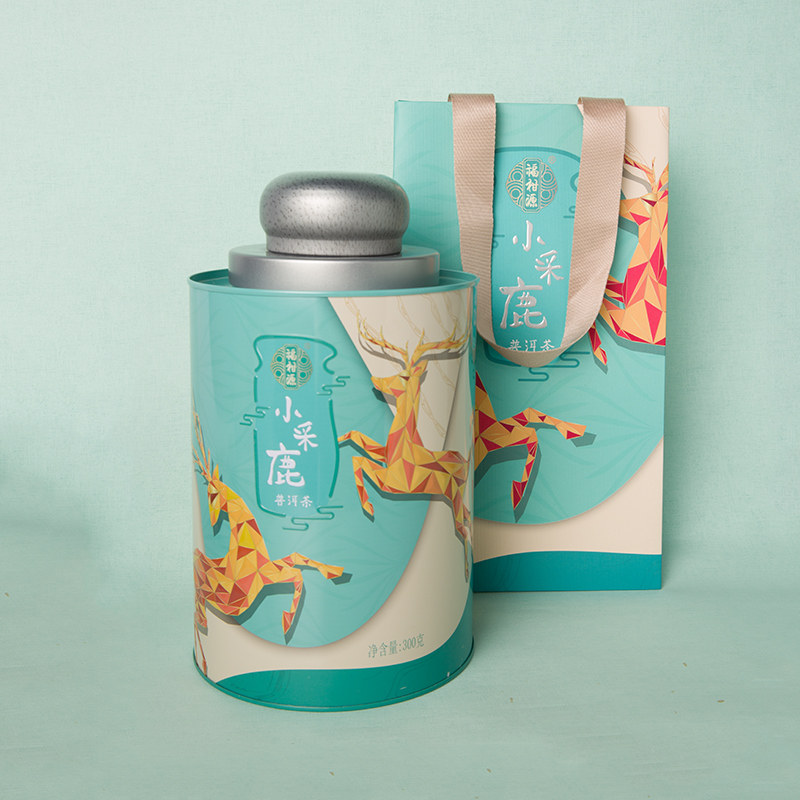 福柑源小采鹿糯米香普洱熟茶迷你小砖茶便捷小包装茶叶礼盒装千山