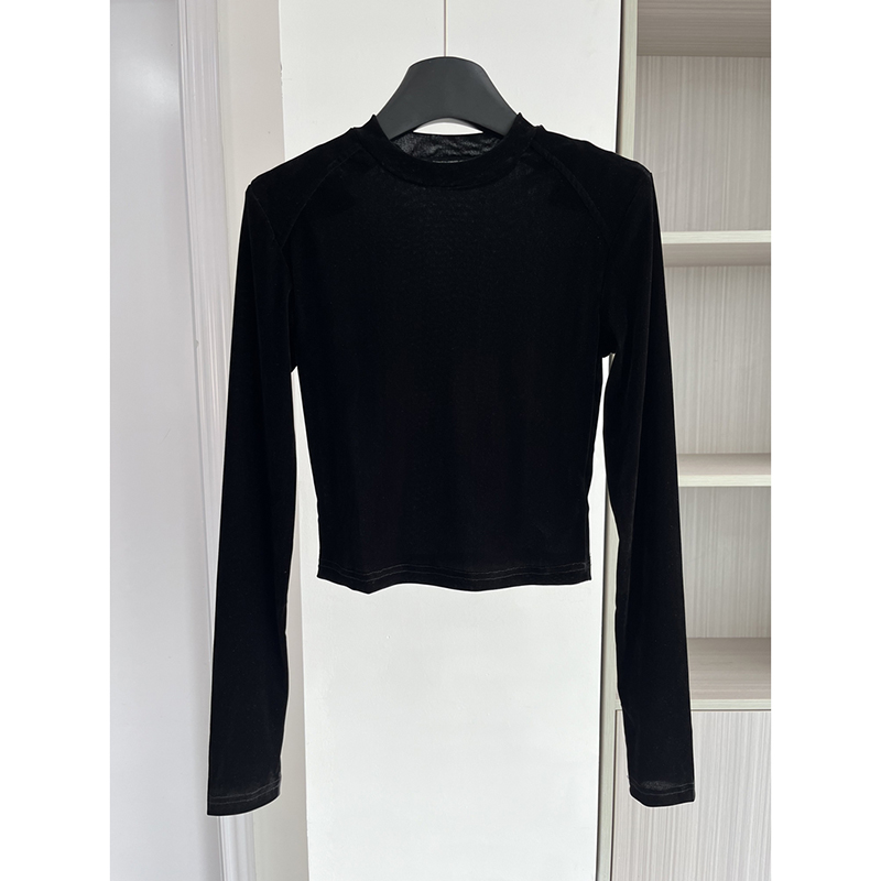 法式小众长袖T恤女修身打底衫