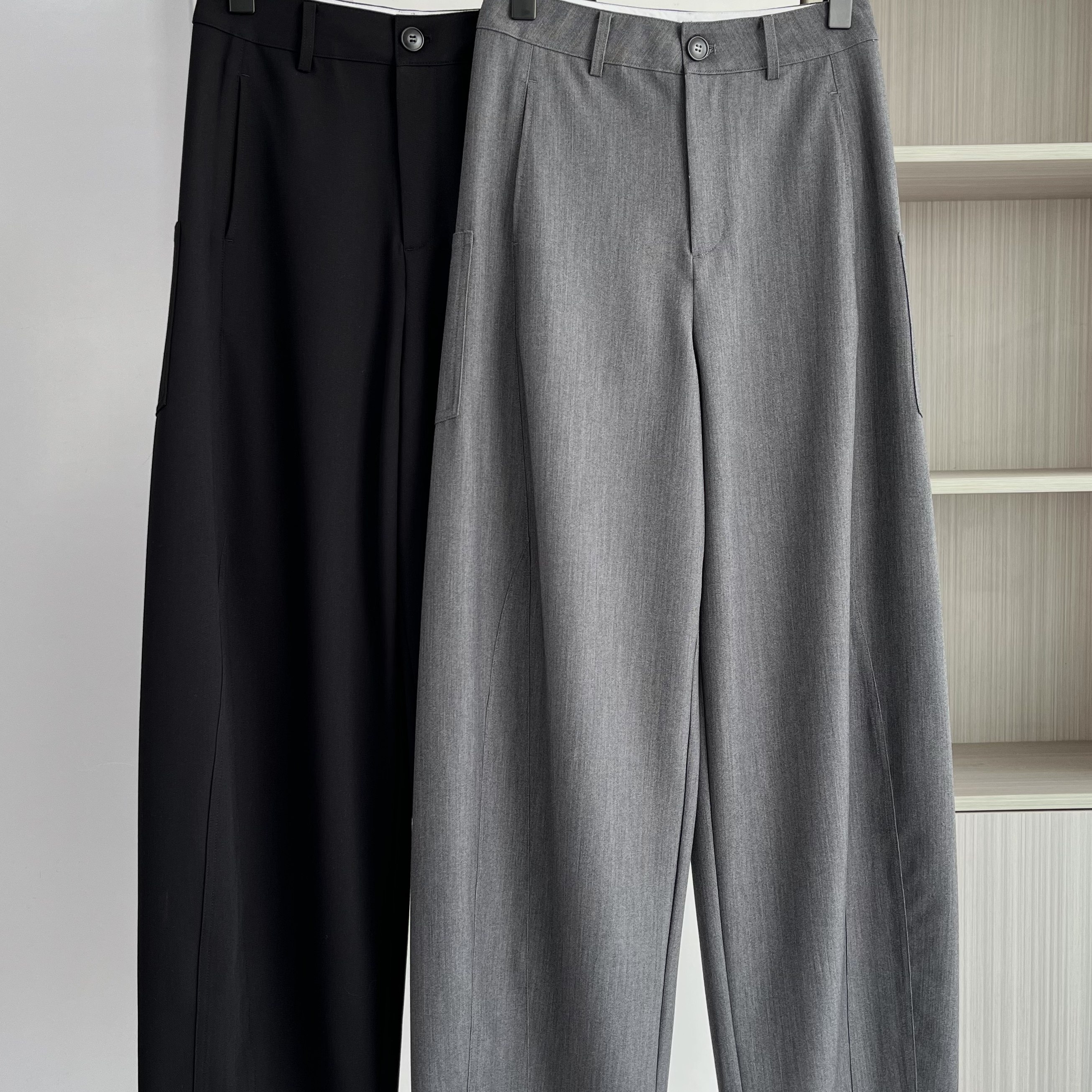 极简风高腰显瘦阔腿裤女宽松直筒休闲裤百搭长裤,女装/女士精品,休闲裤,淘宝优惠券,粉丝福利购,淘宝优惠卷