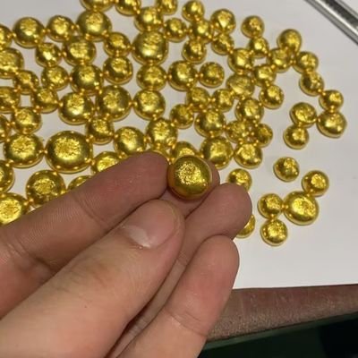 沙金原材料里外一色小金豆可融化可火烧可二次塑型不变色