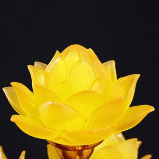 九品琉璃莲花灯家用观音佛灯led插电寺庙佛堂菩萨供灯七彩长明灯