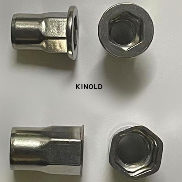 新款4不锈钢铆螺母拉帽平头柱纹内外六角半六角铆螺帽滚花拉铆螺