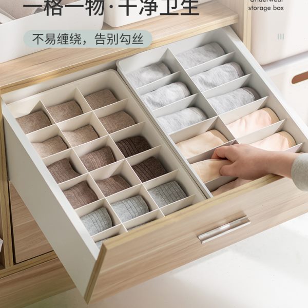 内衣收纳盒学生宿舍内裤袜子分格整理箱家用抽屉式衣柜收纳神器