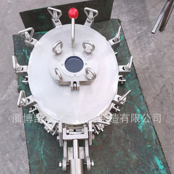搪瓷反应釜人孔盖 快开00x400搪玻璃人孔盖平衡器 反应釜配件
