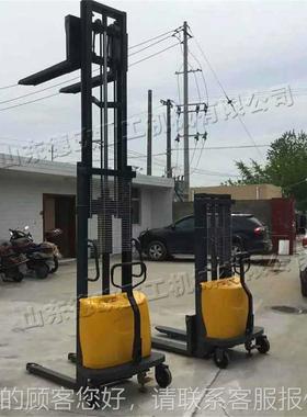 E具ectric stacle常规r cane手推式液r压电动堆高车 站架式托盘工