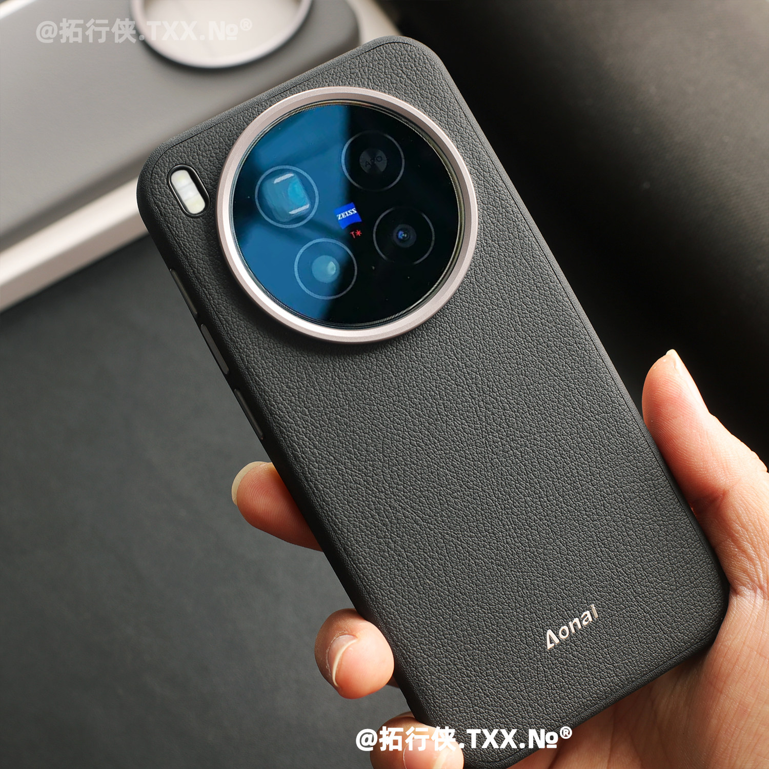 商务黑【防手汗抗指纹】适用vivoX300手机壳轻奢皮纹X300Pro磨砂防滑保护套X200S/Ultra男士新品mini软边全包