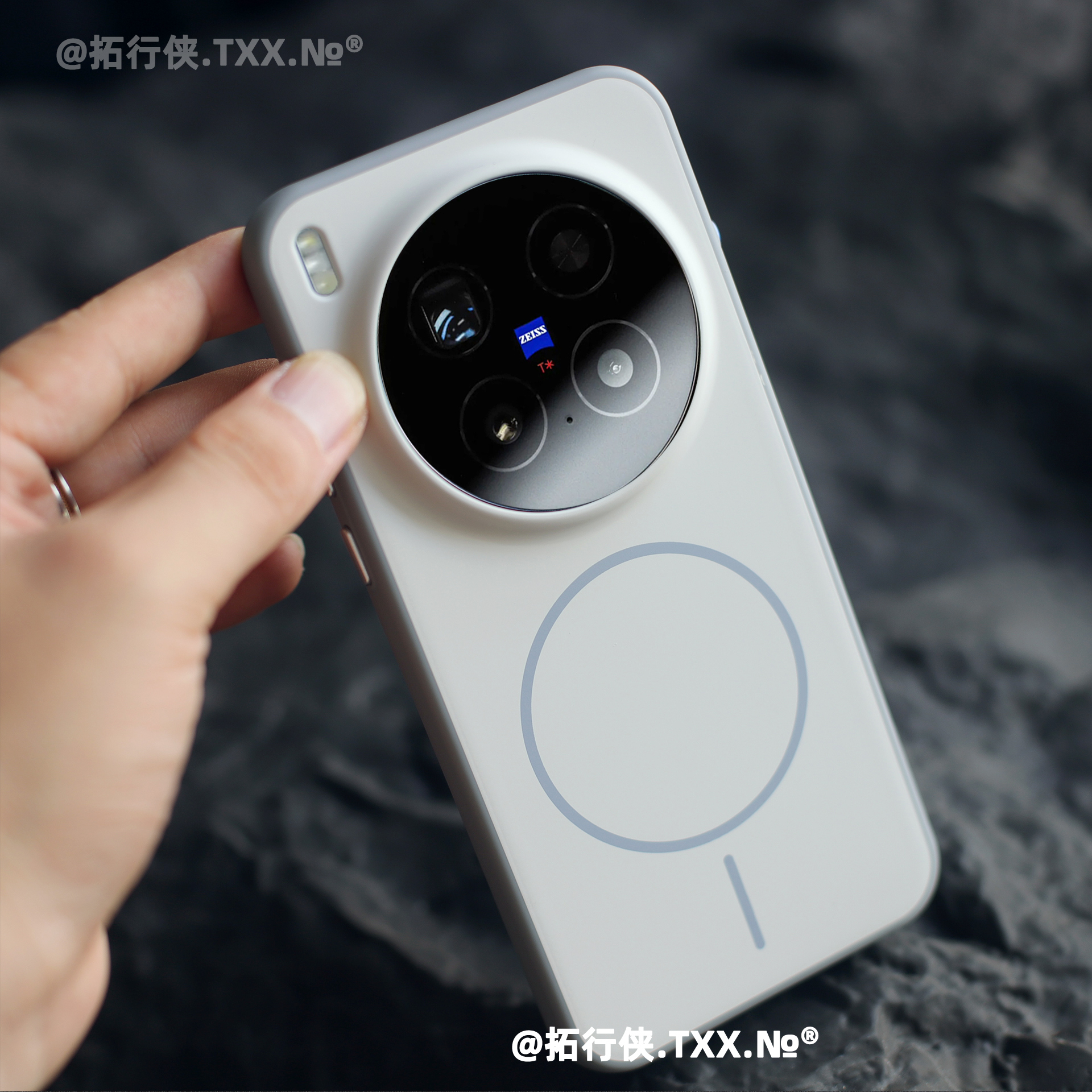 极简灰白撞色Magsafe细环磁吸壳适用vivoX300手机壳肤感无线充电保护套vivoX300Pro磨砂不粘指纹软边防摔男士