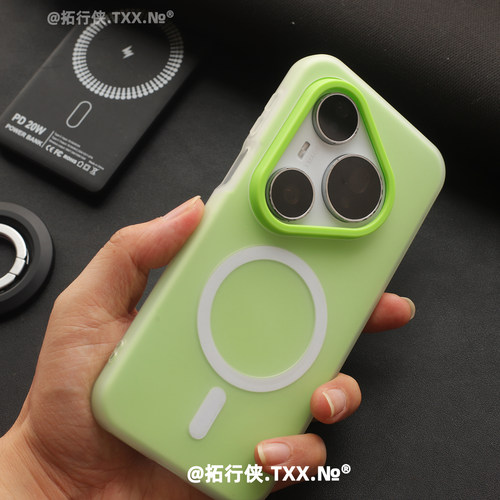 肤感双层果冻二合一适用华为Pura70pro+/p80手机壳ins草绿色p80Ultra/P60软胶防摔外壳Mate70/50多巴胺磁吸女