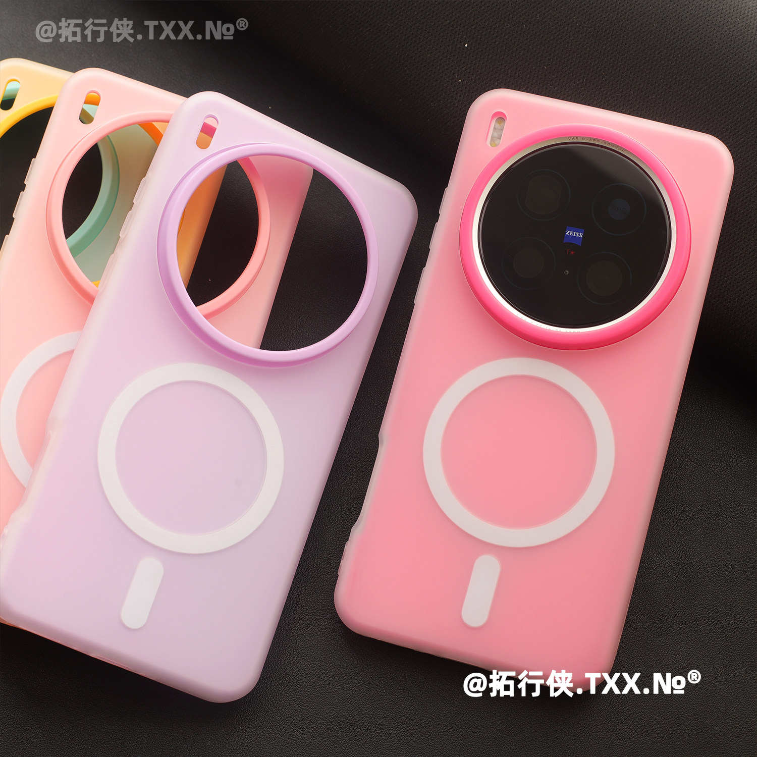 辣妹玫红色果冻二合一适用vivoX300pro手机壳磁吸充电X200S/promini糖果色ins少女X100Ultra双层防摔全包外壳