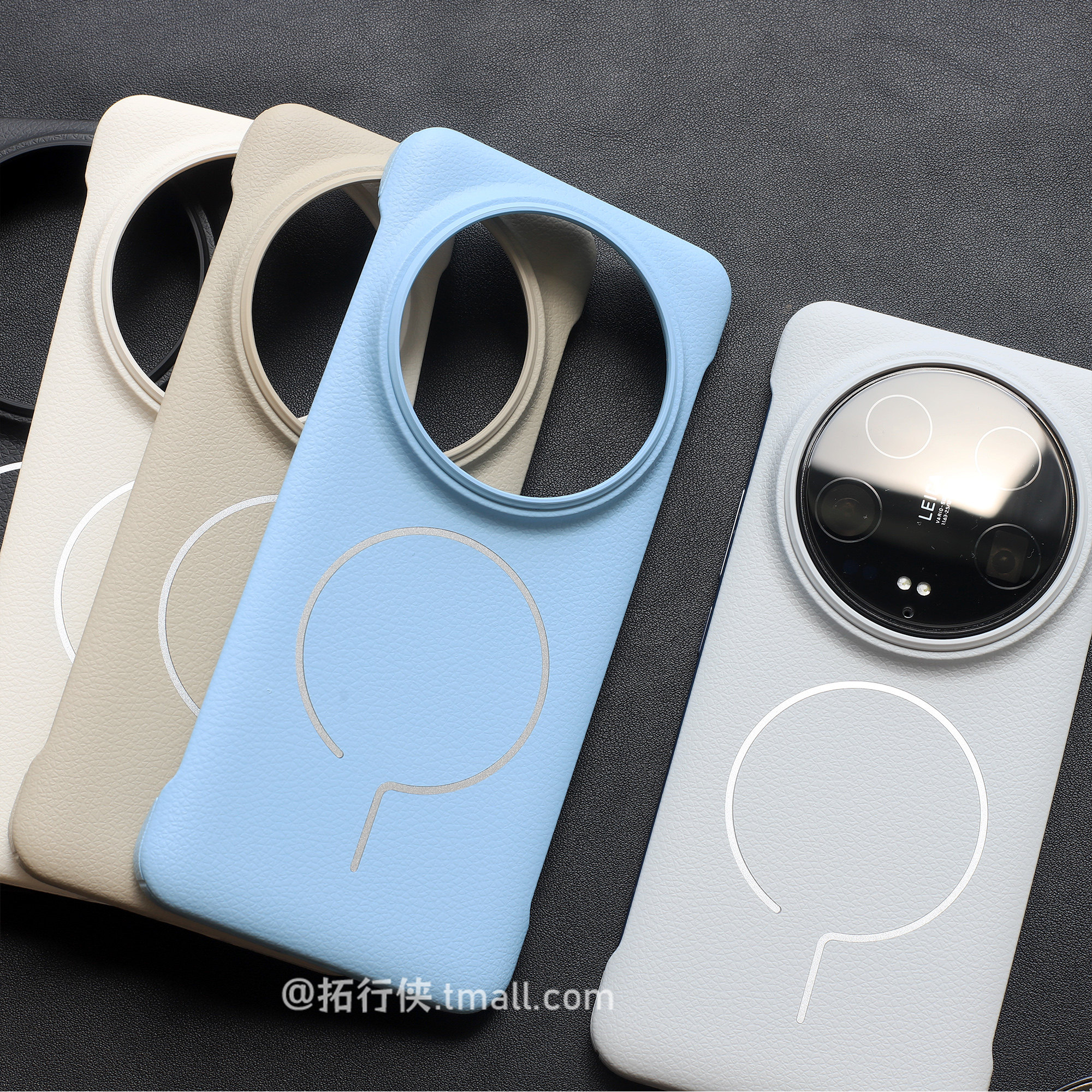 拓行侠适用小米14Ultra手机壳磁吸无线充电保护套Xiaomi15Ultra超薄荔枝纹硬壳K80pro高级感ins钛灰色抗指纹