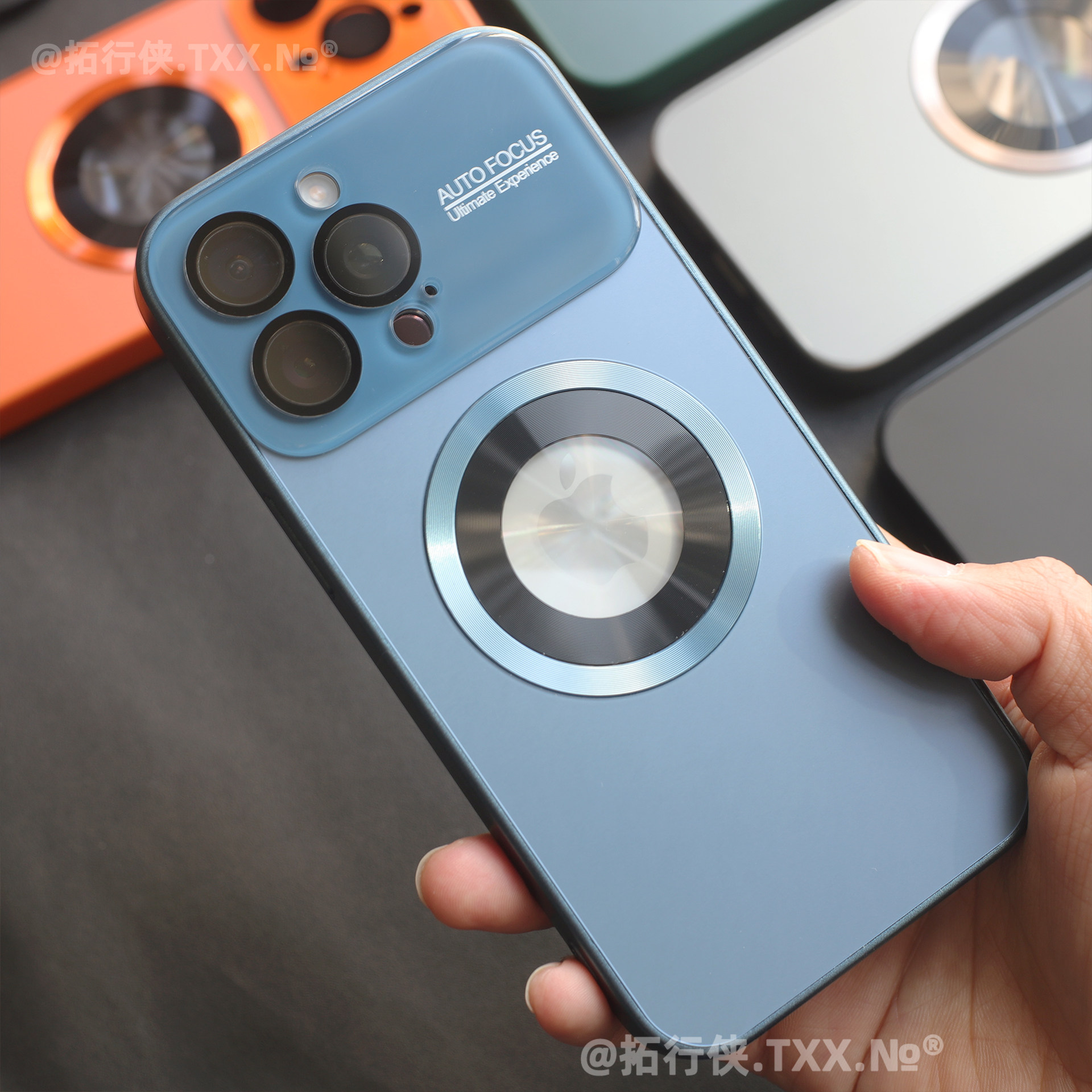 高级感蓝色适用苹果16/15秒变17proMax手机壳iPhone磁吸漏标保护壳全包镜头膜防刮花14/13无线充电外壳12潮男