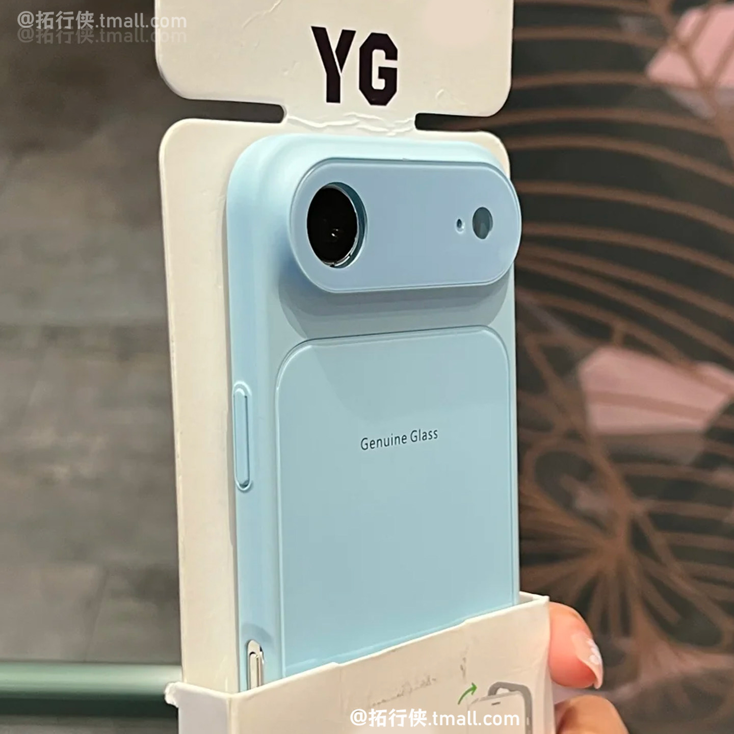 夏日天空蓝【马卡龙玻璃壳】适用iPhone苹果Air手机壳17e/16e大视窗全包镜头保护套Promax/16/15/14plus超薄3