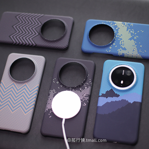 凯夫拉纹内置Magsafe磁吸适用荣耀Magic7pro手机壳魔术8pro碳纤维纹理散热M6华为Mate70立体浮雕X60情侣硬壳+