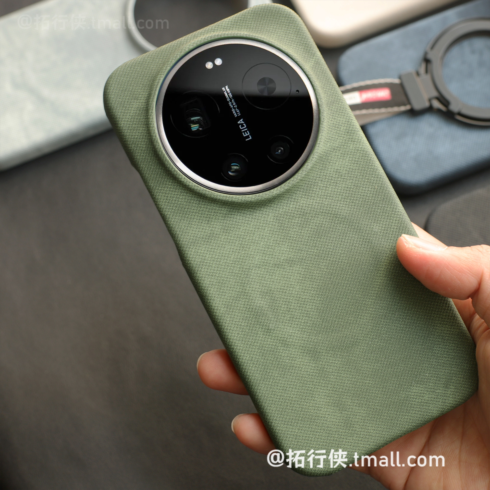 秋冬复古墨绿色布纹适用小米17Ultra手机壳磁吸充电半包保护套Xiaomi15Ultra防摔抗指纹外壳14Ultra新款ins女