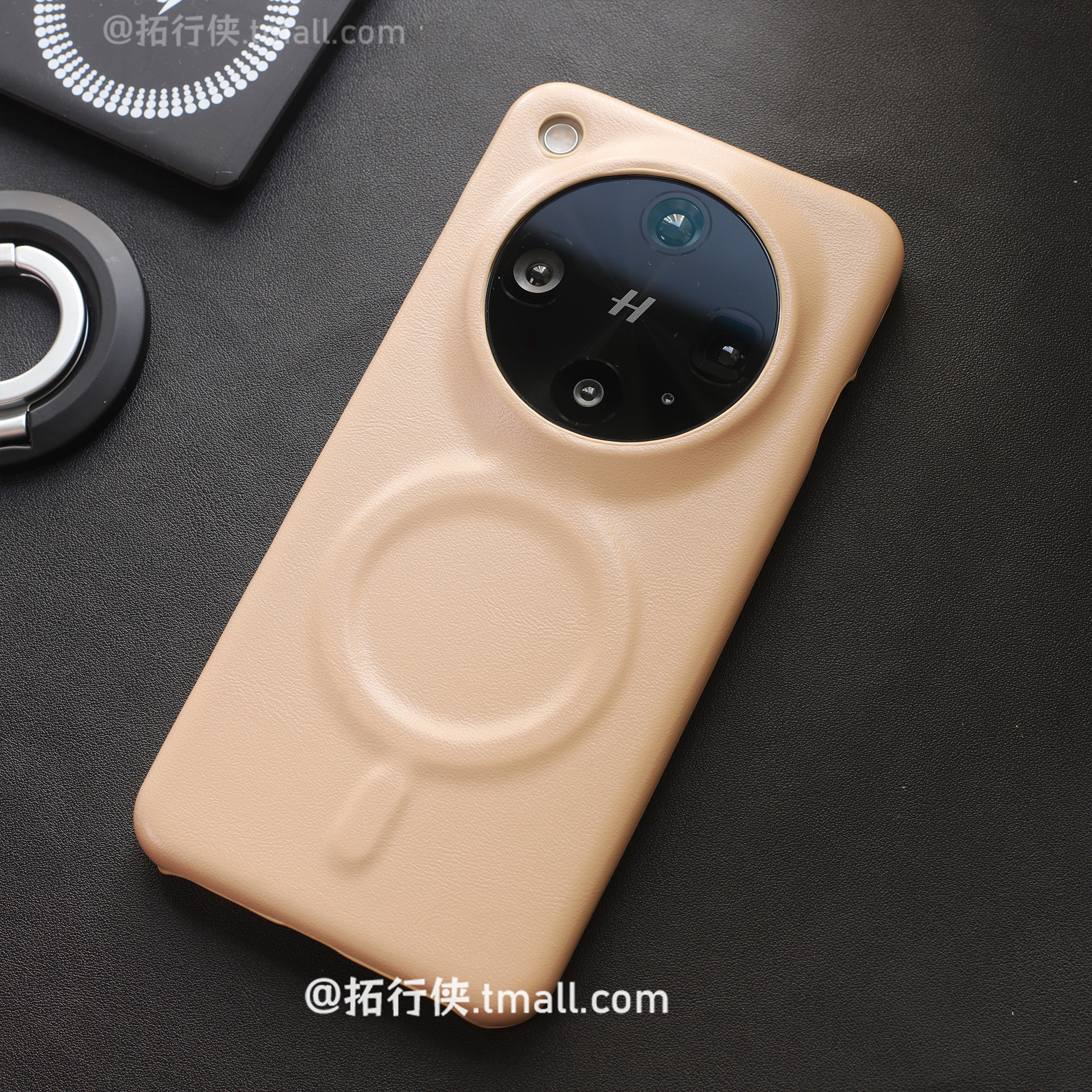 秋冬奶咖色光面皮质磁吸手机壳适用OPPOFindX8Ultra保护套半包裸机感X8S+高端皮革纹findx8pro新款时尚女款