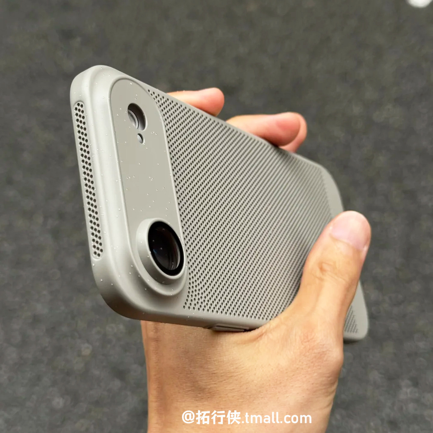 夏日散热【护镜网壳】适用iPhoneAir手机壳苹果17Air超薄保护壳17promax/16钛灰色高级PC硬壳15/14防手汗外壳