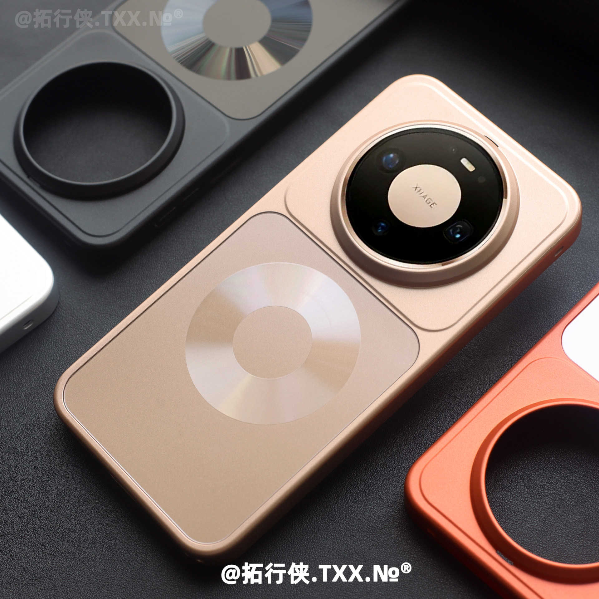 金色Magsafe破圈磁吸充电壳适用华为mate80手机壳Mate80ProMax保护套全包防指纹60/70pro磨砂玻璃Air外壳男士