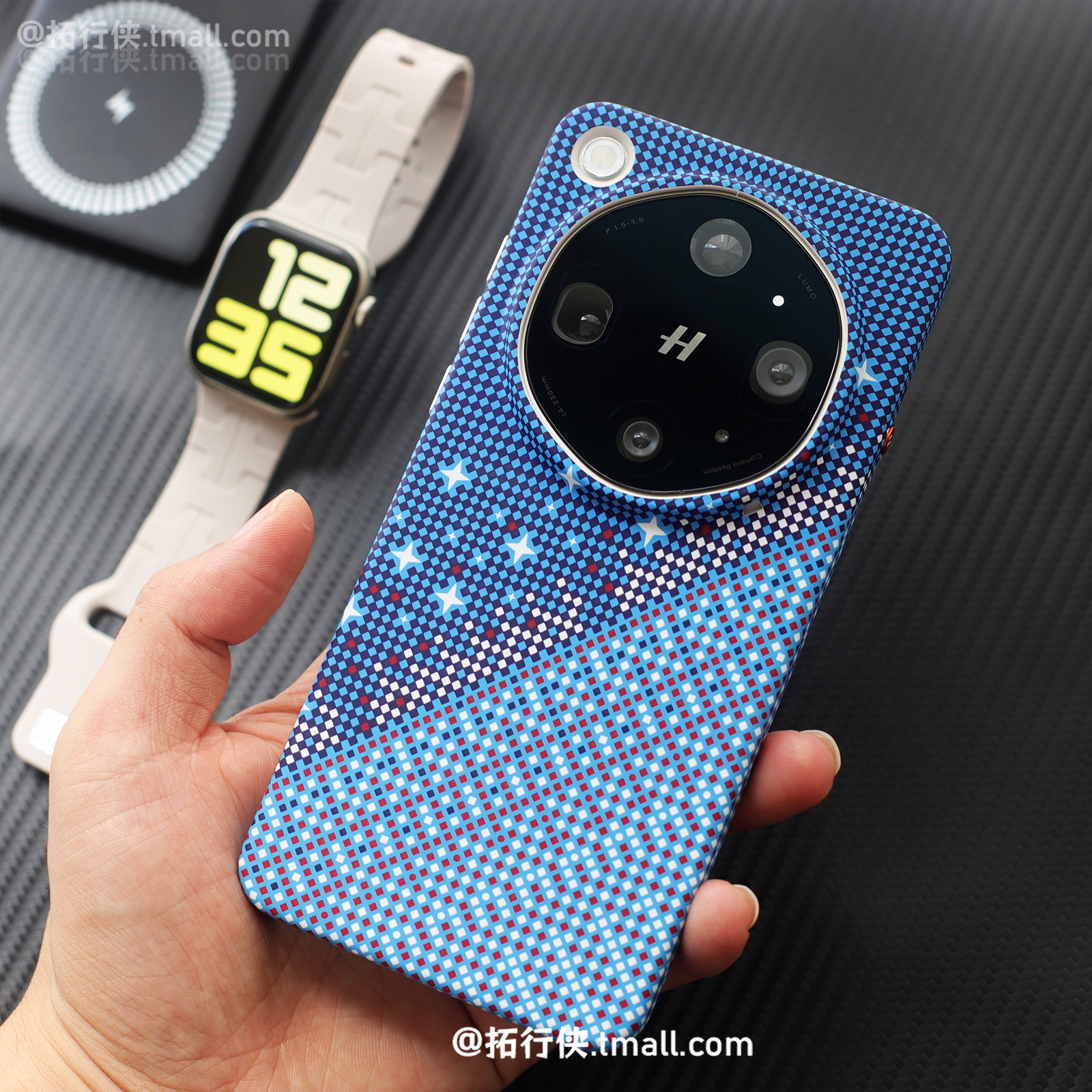 碳纤维纹【星官蓝水贴磁吸壳】适用OPPOFindX9Ultra手机壳创意外壳x9sPro新款vivoX300s软边保护套微浮雕防滑