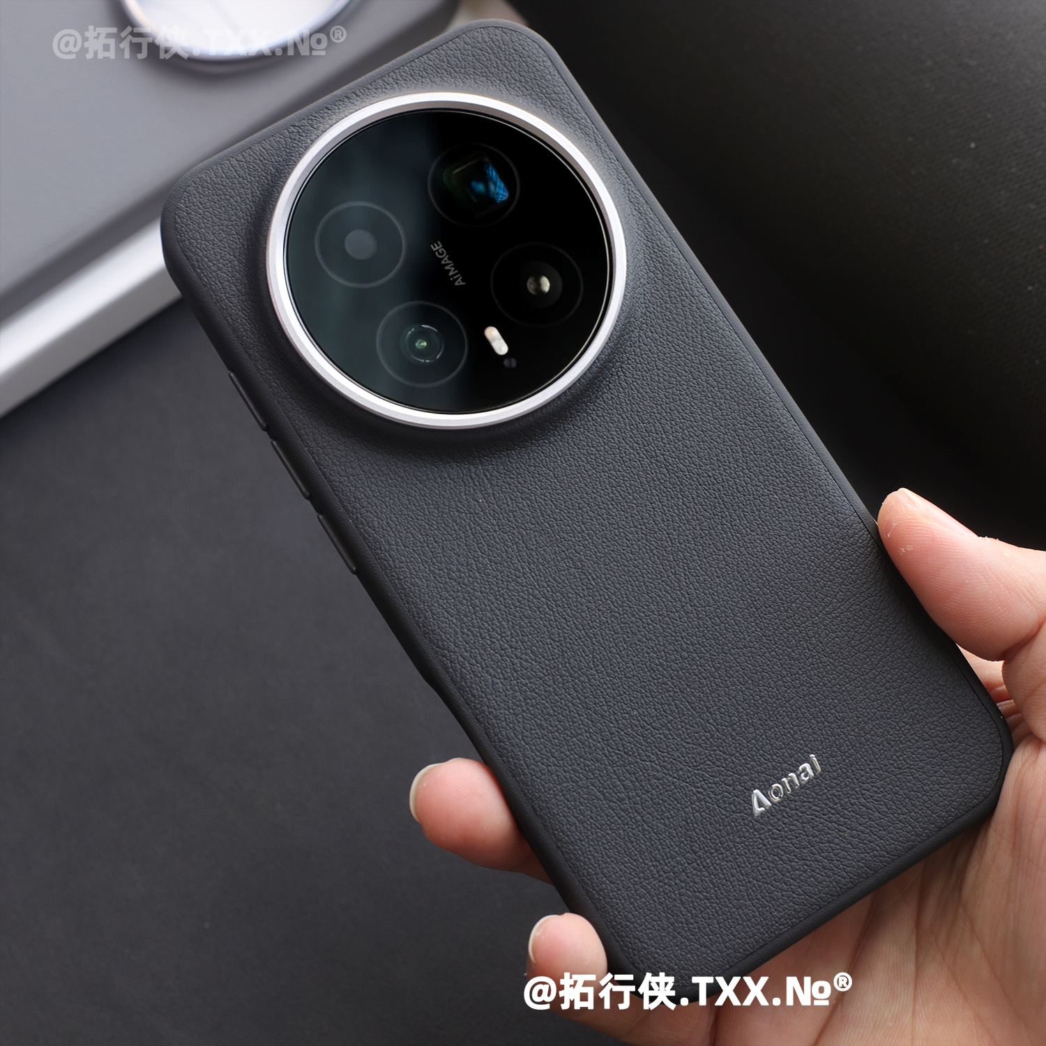 商务黑【优甲高档皮纹】适用荣耀Magic8手机壳荔枝纹防手汗不粘指纹Magic8pro魔术八7/X60金属镜框外壳简约男