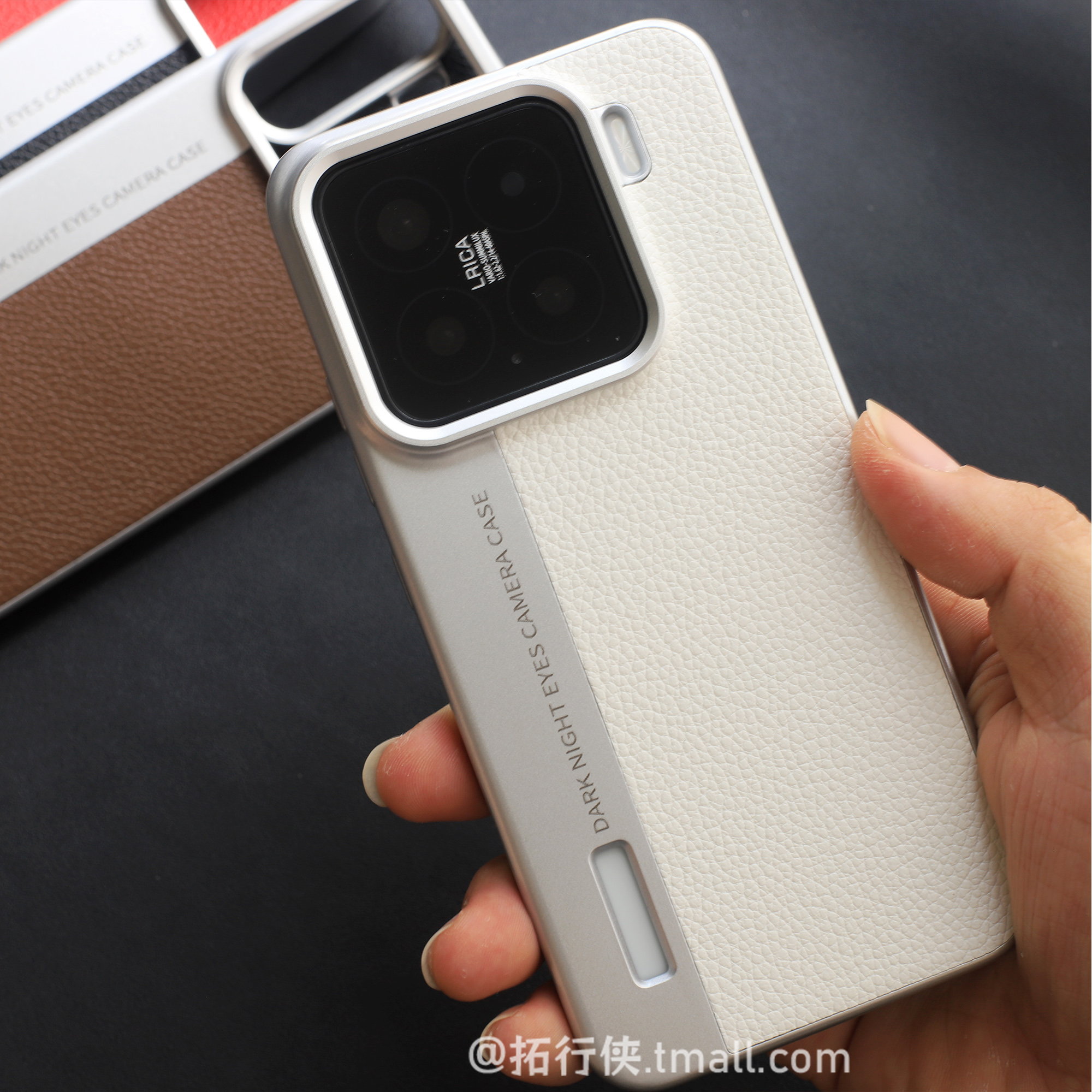 月光白荔枝纹相机壳适用小米15手机壳新款素皮15Spro保护套Xiaomi14电镀全包边14pro防摔硬壳13ULtra时尚男女