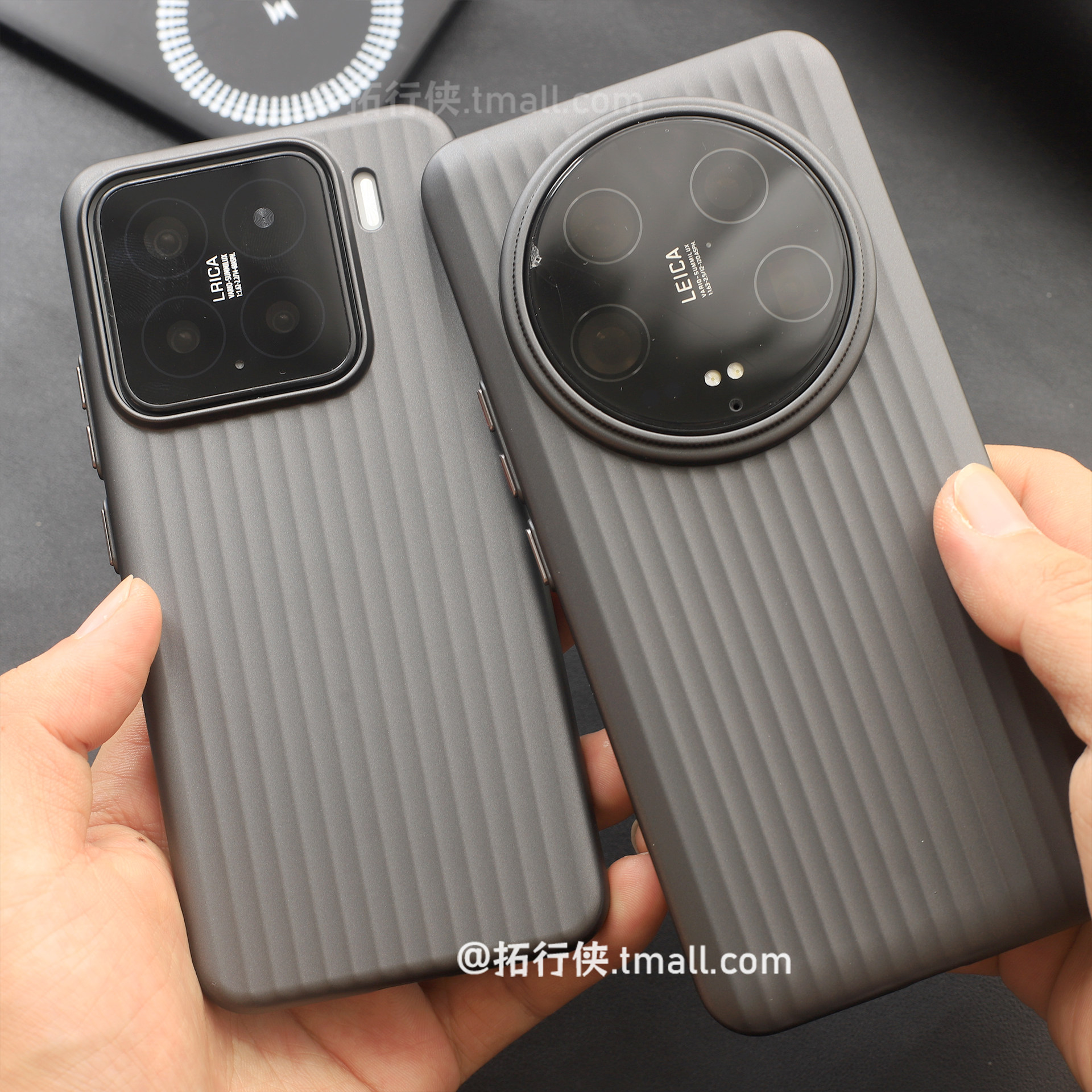 黑武士磨砂防手汗适用XIaomi14Ultra小米15手机壳内置强磁吸无线充电15Spro凹凸感光栅瓦楞15Ultra商务男外壳