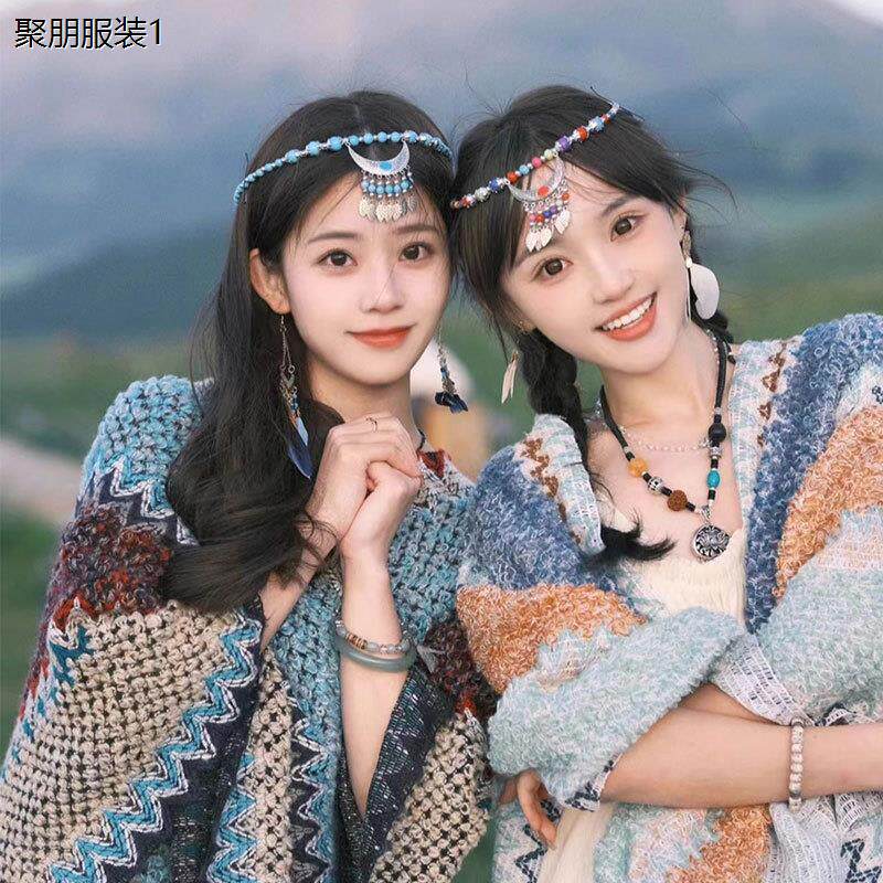 民族风藏族头饰额链耳环